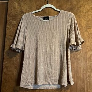 Sparkle lined shirt rose gold size medium